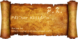 Péter Kilián névjegykártya